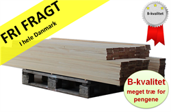 Succes træpakke 297 B kvalitet. 220 m. fyrtræ alt høvlet. leveres til døren fra Aktivslivern.dk